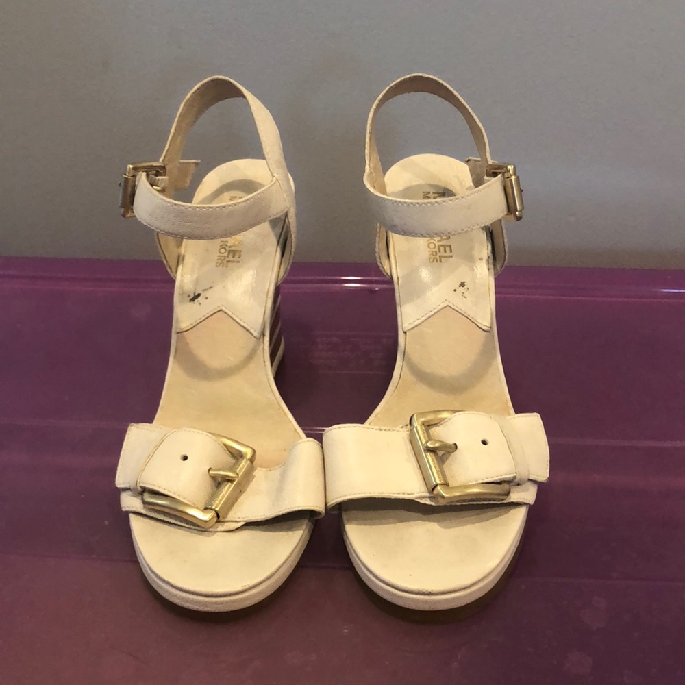 Distressed Michael Kors Wedge Sandals